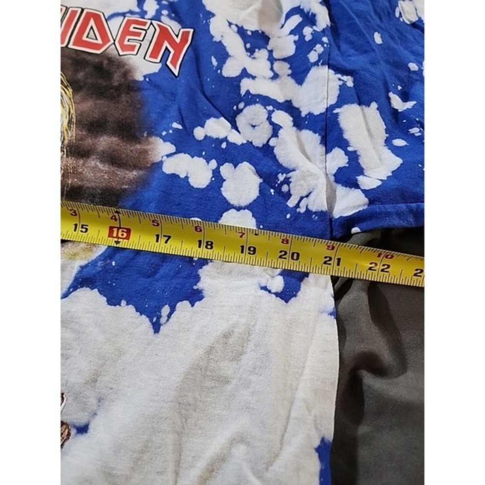 New Iron Maiden Unisex T Shirt Small Graphic Blue Tie Dye Rock Music Sz Lg - Picture 4 of 6